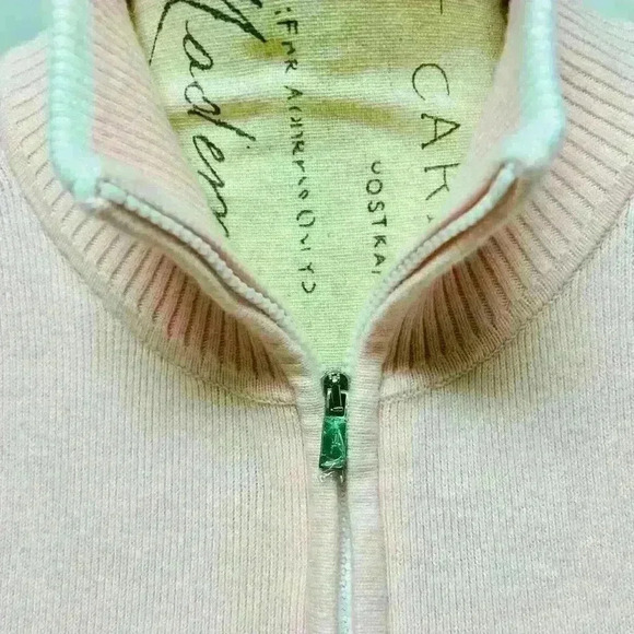 L-RL Ralph Lauren Active Womens Pink Sweater size Large Zip up - Picture 10 of 11